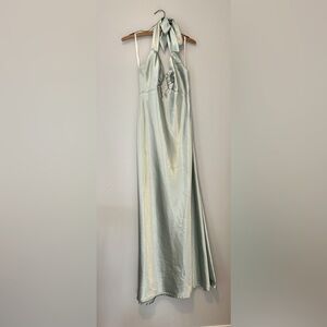 Vintage Jessica McClintock for Gunne Sax Halter Gown with Rhinestone Size 10